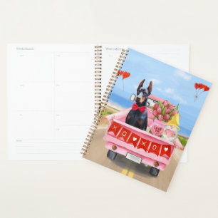 Agenda Corazones de camiones El día de San Valentín de pe
