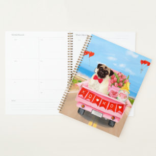 Agenda Corazones de camiones El día de San Valentín de pe