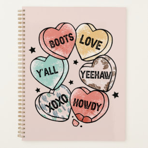 Agenda Corazones del tema Cowboy Cowgirl