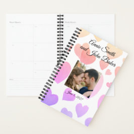 Agenda Corazones flotantes de acuarela (personalizable)