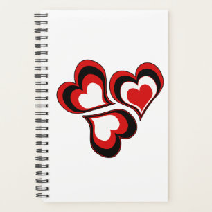 Agenda Corazones, rojo, negro, blanco, El día de San Vale
