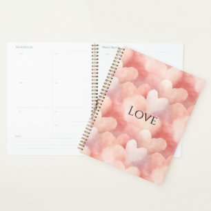 Agenda Corazones Rubor rosados de bonito