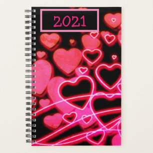 Agenda Corazones y amor "Neon Night Fiesta"