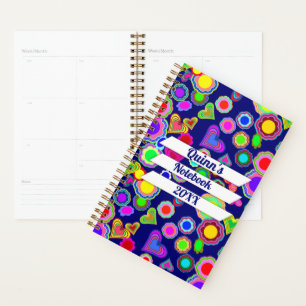 Agenda Corazones y Flores Divertidos