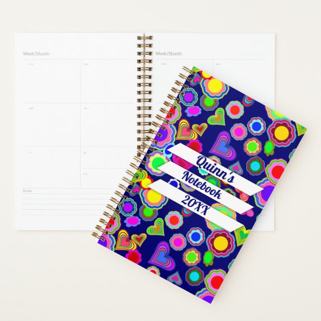 Agenda Corazones y Flores Divertidos (Demostración)