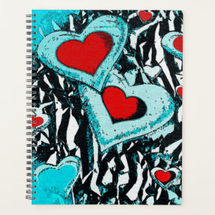 Agenda Corazones y rayas de cebra