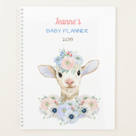 Agenda Corderito bebé rosa azul guardería granja del país