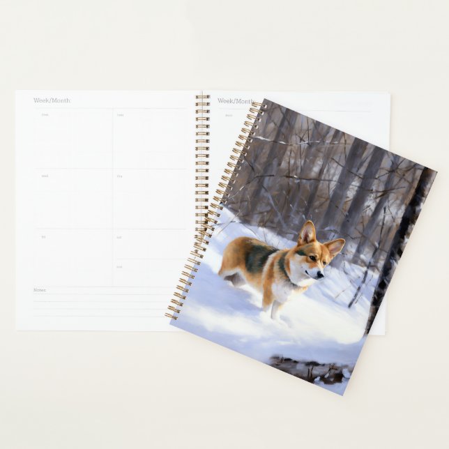 Agenda Corgi Deja que nieve Navidad (Demostración)