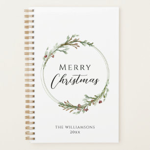 Agenda Corona minimalista de Feliz Navidad
