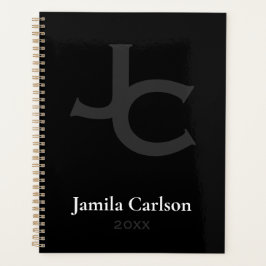 Agenda cortar iniciales de nombre minimalista moderno