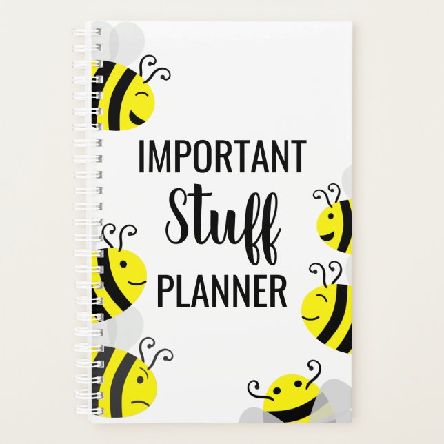 Agenda "Cosas importantes": La familia de abejas planific (Anverso)