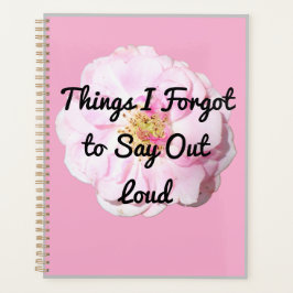 Agenda Cosas que olvidé decir en voz alta