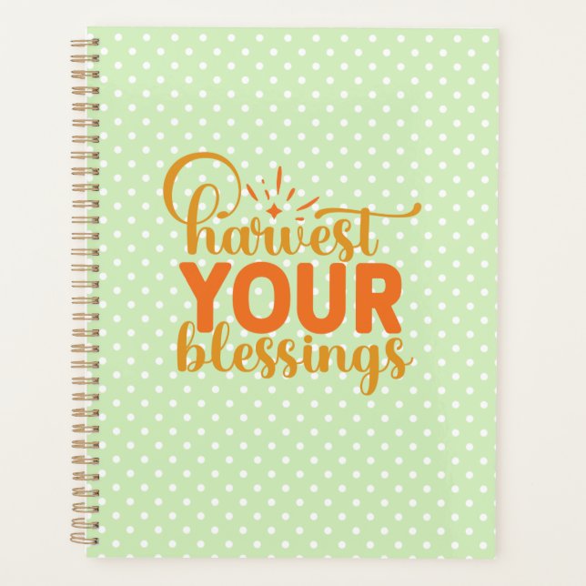 Agenda Cosecha tus bendiciones (Anverso)