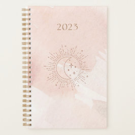 Agenda Cosmos Planner 2023 | Estrella y Luna Rosa Ligeras