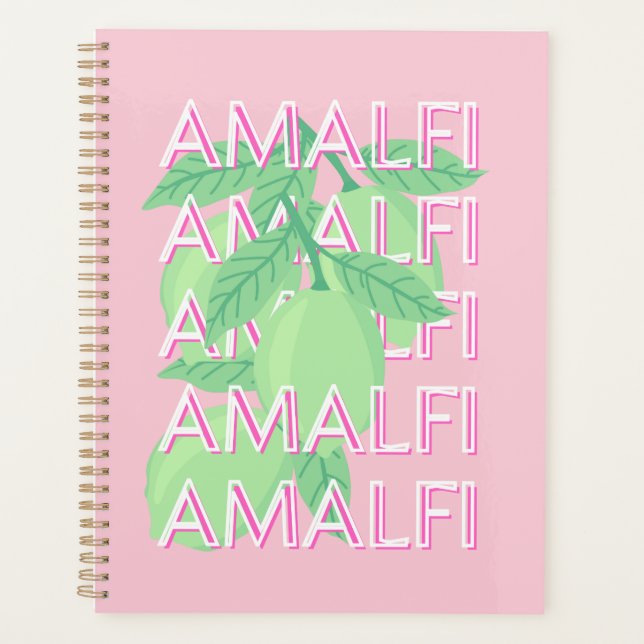 Agenda Costa Amalfitana, Italia Viaje Arte, Rosa (Anverso)