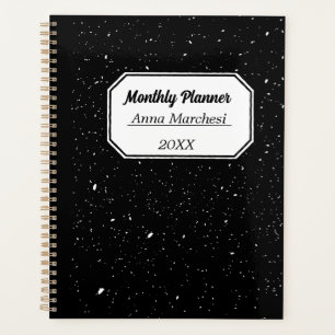 Agenda Costomazable Negro Y Blanco Tradicional