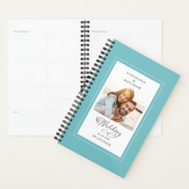 Agenda Costumbre de Boda Foto Acuarela Blanca Escritura E