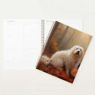 Agenda Coton De Tulear en Hojas de Otoño que Caen Inspira
