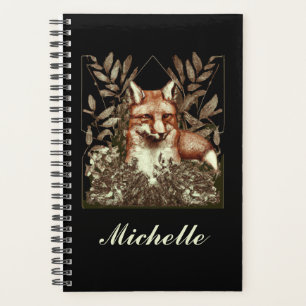 Agenda Cottagecore personalizado Fox Vintage