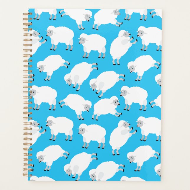 Agenda Counting Sheep Blue Nursery Pattern (Anverso)