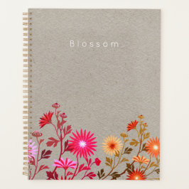 Agenda Country Wildflowers Kraft Floral Planner