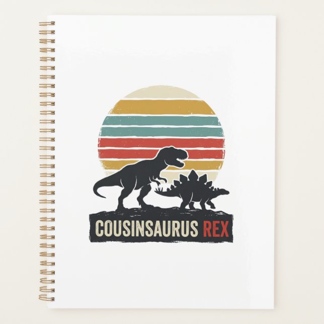 Agenda Cousinsaurus Rex Camiseta Divertida de Dinosaurio  (Anverso)