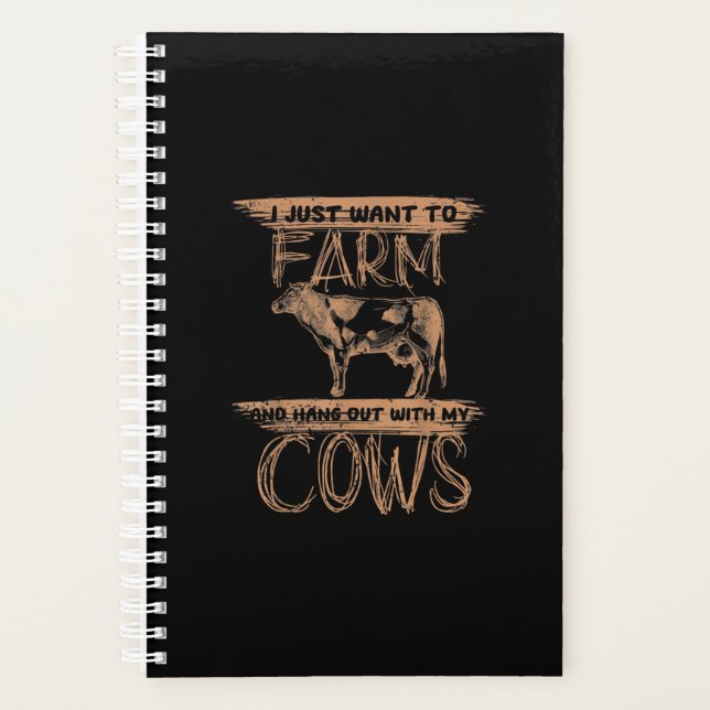 Agenda Cow Lovers | Vaca de animales de granja (Anverso)
