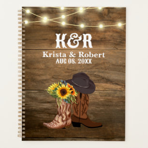 Agenda Cowboy Boots País girasol Boda occidental