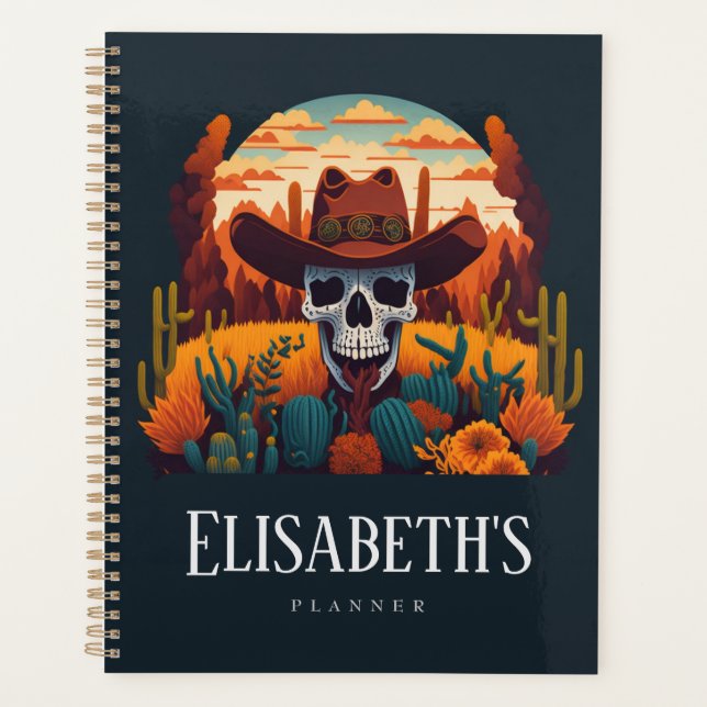 Agenda Cowboy gorra cactus cráneo del desierto (Anverso)