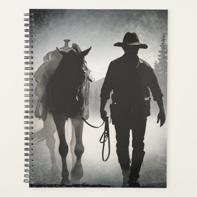 Agenda Cowboy Horse Silhouette (Anverso)