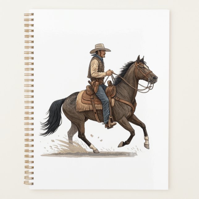Agenda Cowboy On Horse (Anverso)