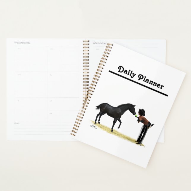 Agenda Cowgirl Pinup con Horse Daily Planner (Demostración)