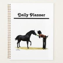 Cowgirl Pinup con Horse Daily Planner