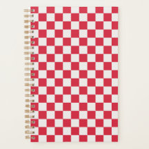 Cranberry fizz checkerboard pattern