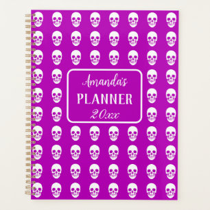 Agenda Cráneo gótico elegante rosa 2024
