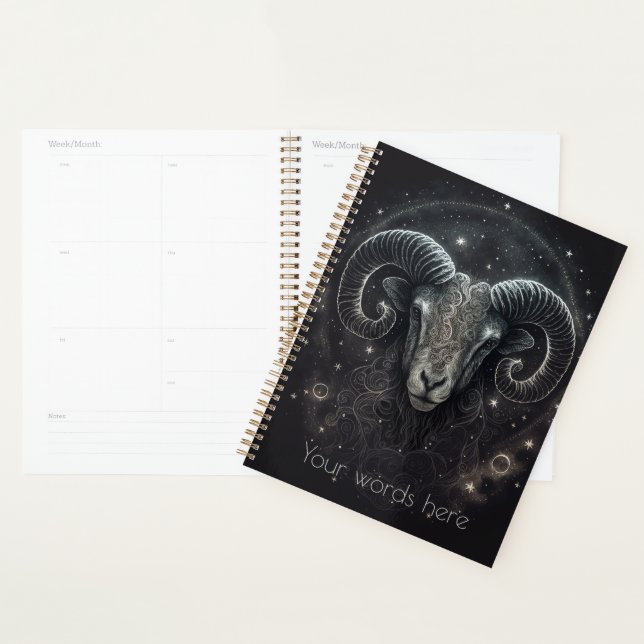 Agenda Crea tu propia astrología mística Aries Zodiac (Demostración)
