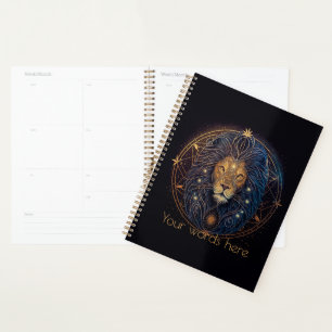 Agenda Crea tu propia Astrología Mística Leo Zodiac