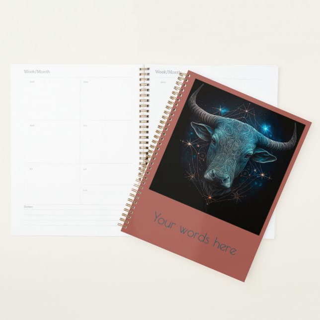 Agenda Crea tu propia astrología mística Taurus Zodiac (Demostración)