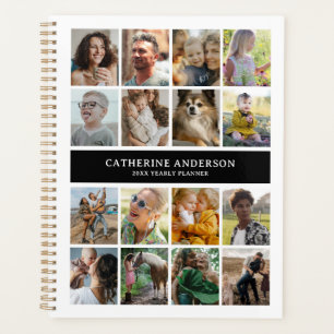 Agenda Crea tu propia Colage de 16 Fotos Negro