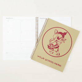 Agenda Crea tu propia flauta de ganesh roja y dorada