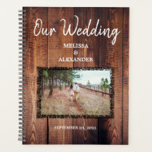Crea tu propia foto rústica de madera Planner de B