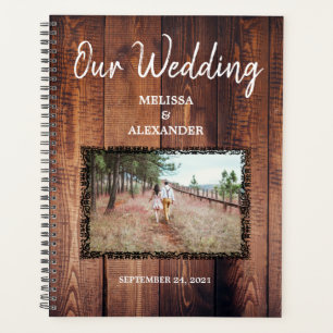 Agenda Crea tu propia foto rústica de madera Planner de B