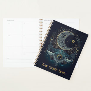 Agenda Crea tu propia luna celestial geométrica