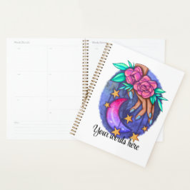 Agenda Crea tu propia luna, estrellas, mano de Rosas