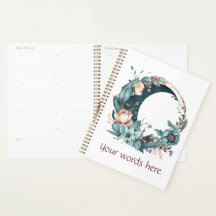 Crea tu propia Luna Floral Verde azulada y de Peac