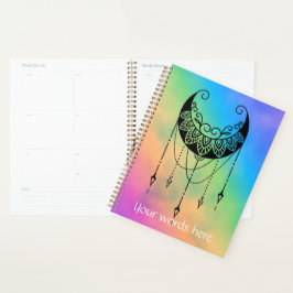 Agenda Crea tu propia silueta de luna floral de Boho