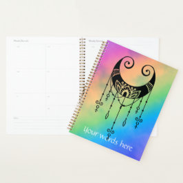 Agenda Crea tu propia silueta mística de la luna boho