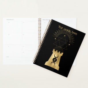 Agenda Crea tu propia torre de luna de oro arcana