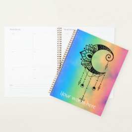 Agenda Crea tu propia y elegante Silhouette Boho Moon