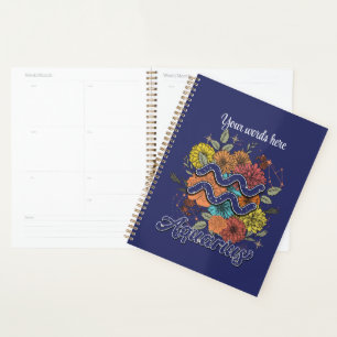 Agenda Crea tu propio acuario floral estrellado Zodiac